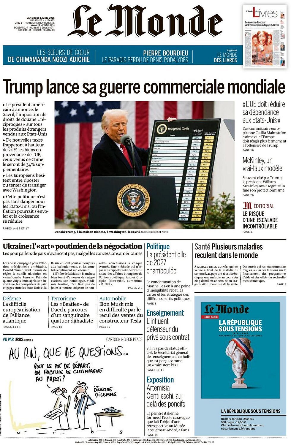 Le Monde's frontpage