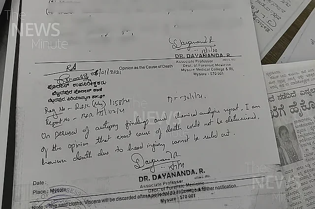 The post-mortem report of the unidentified body remained inconclusive about the cause of death.