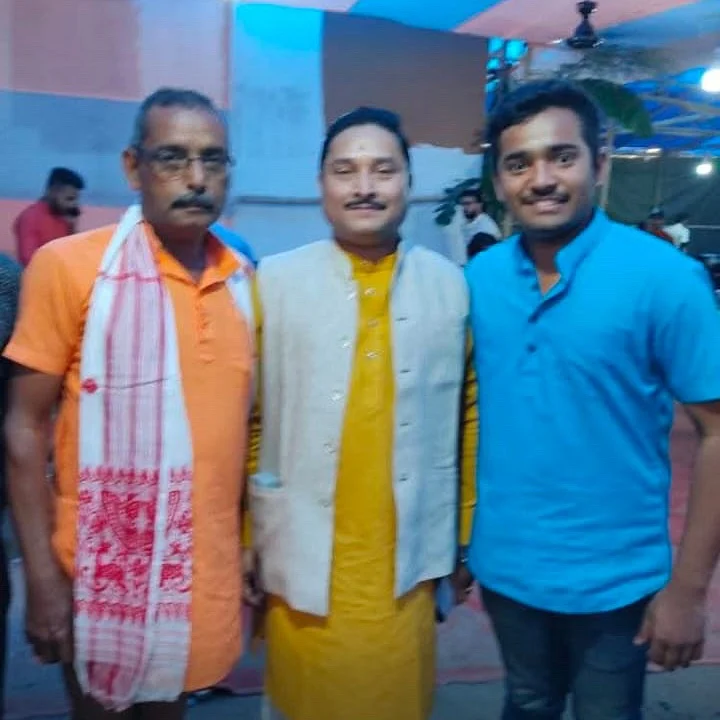 Baruah with BJP state president Dilip Saikia.