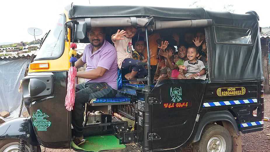 Sitram Naik is among the more successful migrant workers in the block, converting his earnings to buying an autorickshaw and grocery store. Photo: Prajjwal Thakur