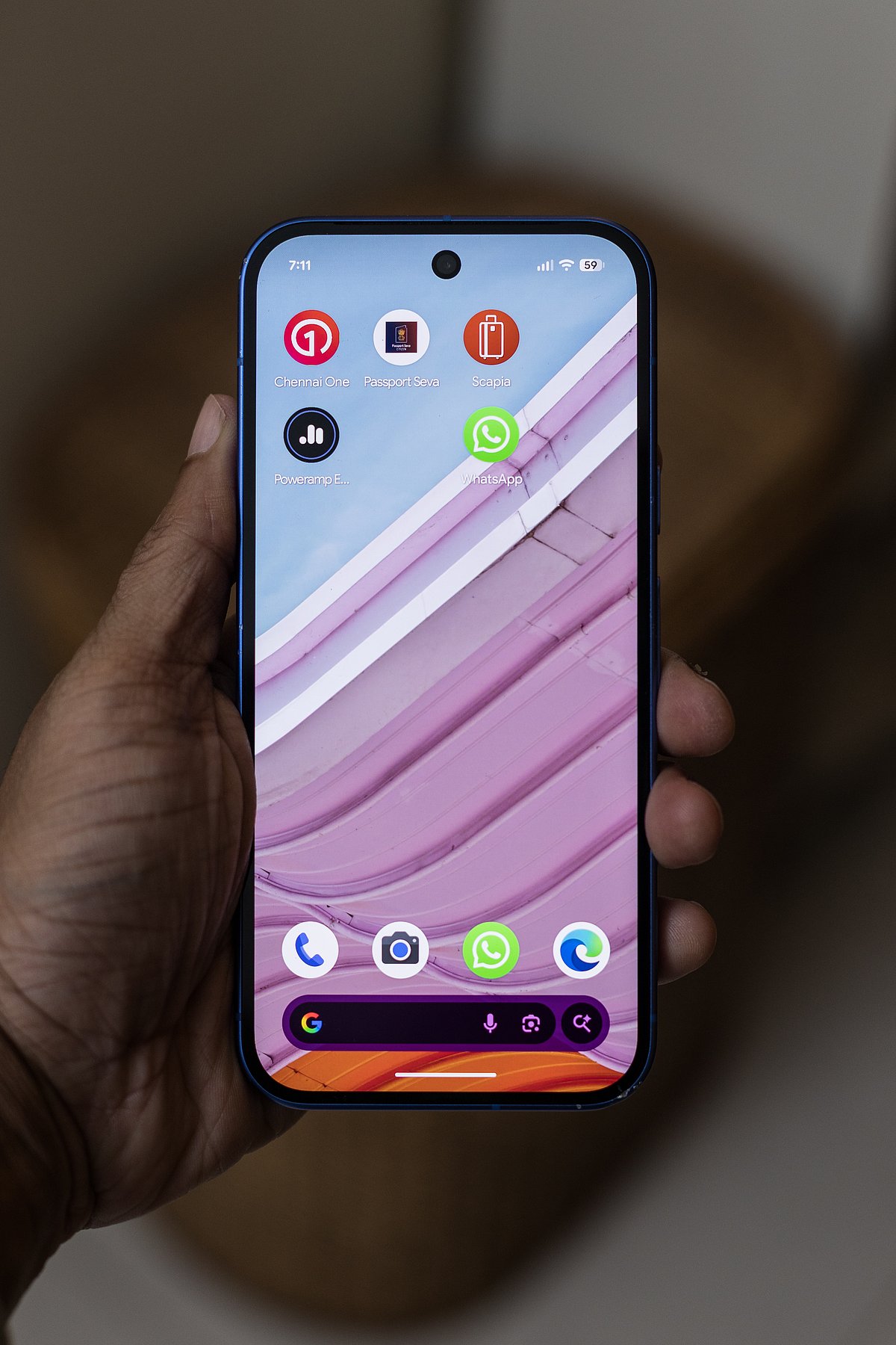 The Pixel 10 is compact and usable one-handed.