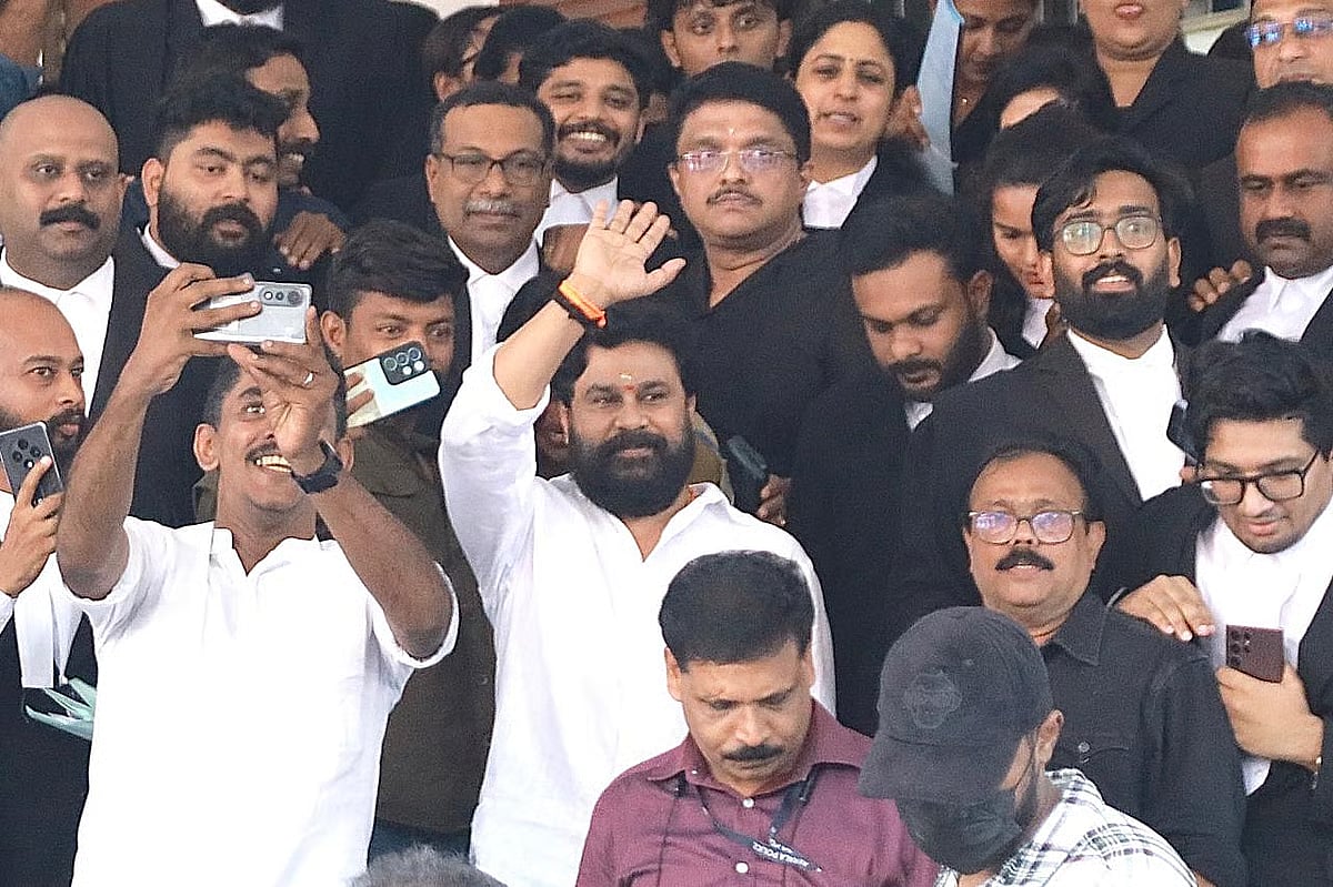 Dileep after the acquittal.