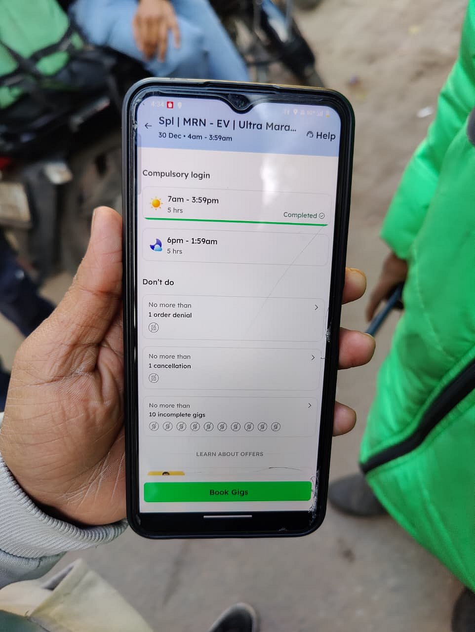 Compulsory login hours for gig workers