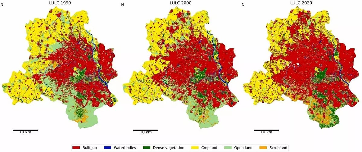 Land use change in Delhi (Source: Environmental Technology & Innovation)
