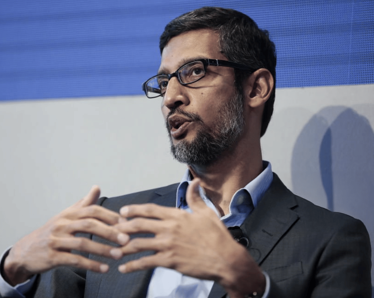 Sundar Pichai at the WEF 2018 in Davos.