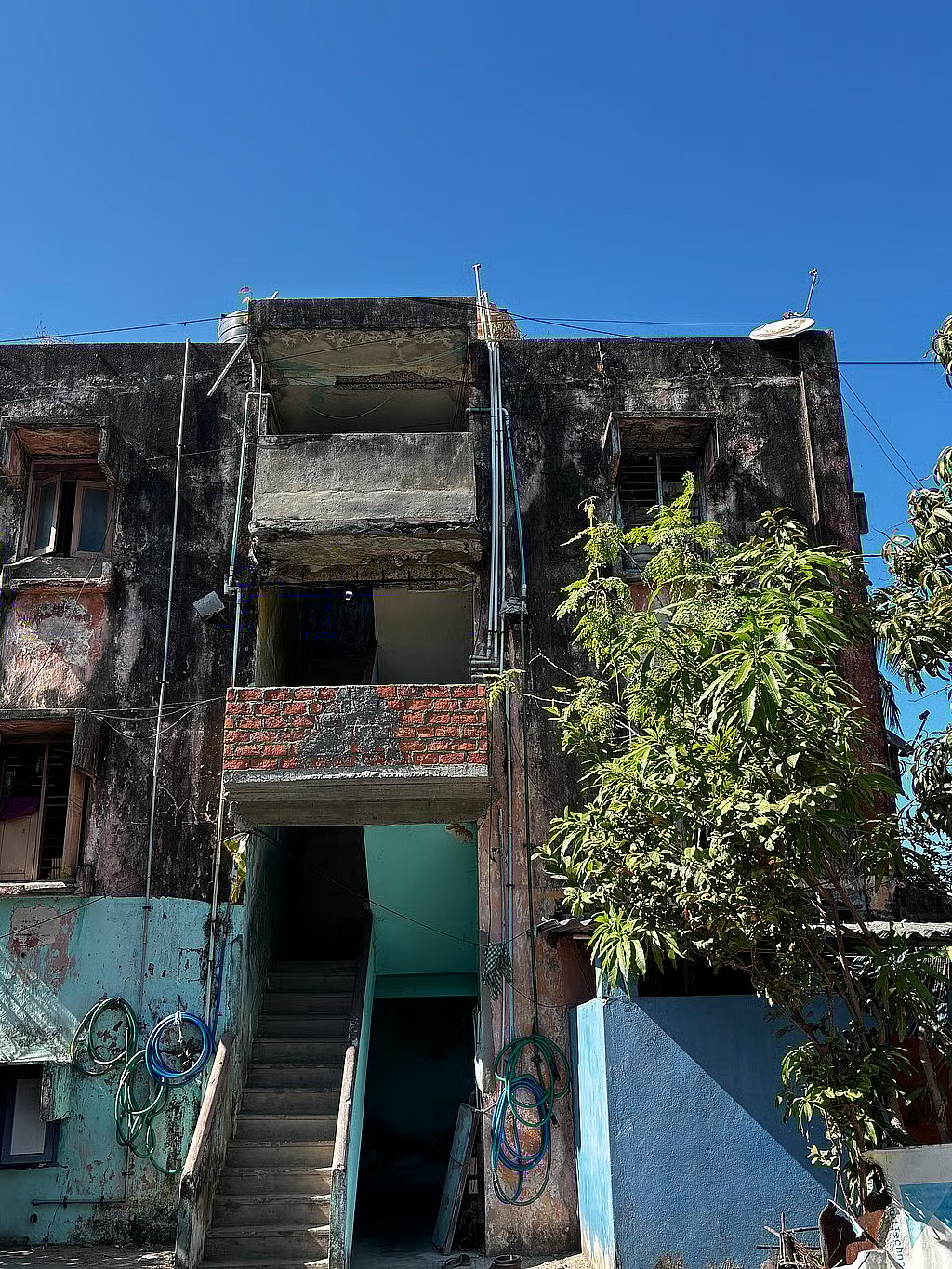 A dilapidated Tamil Nadu Housing Board tenement in Perambur.