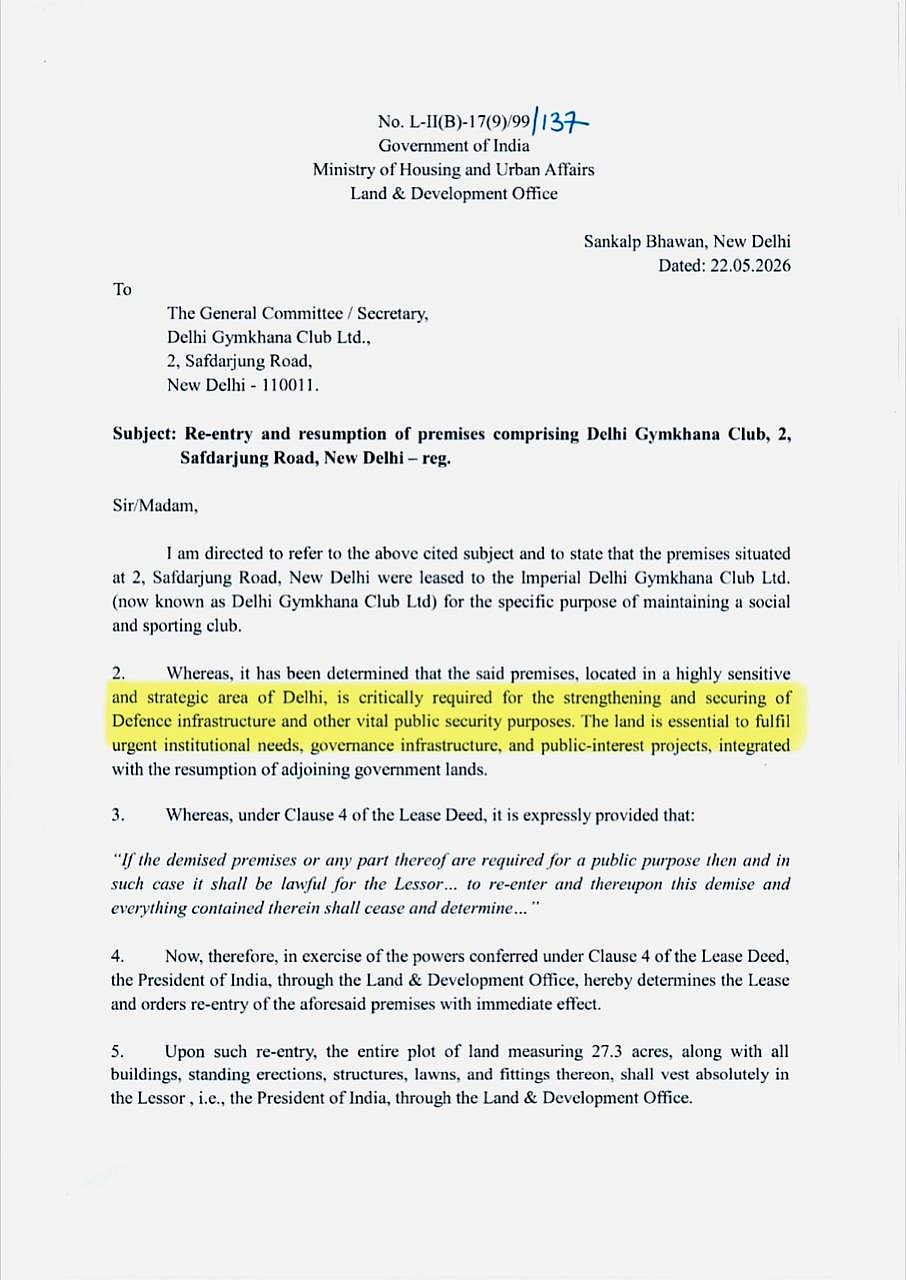 L&DO’s second eviction notice citing security.