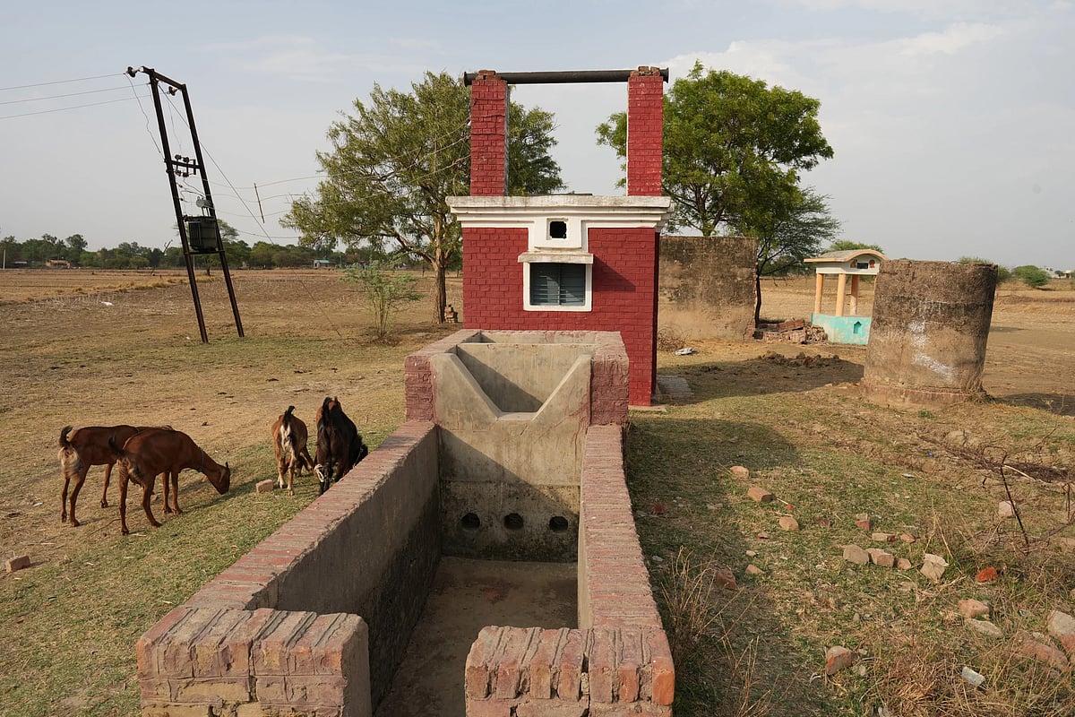 A dry tubewell is visible at an agricultural field on outskirts of Banda. (AP Photo/Rajesh Kumar Singh)