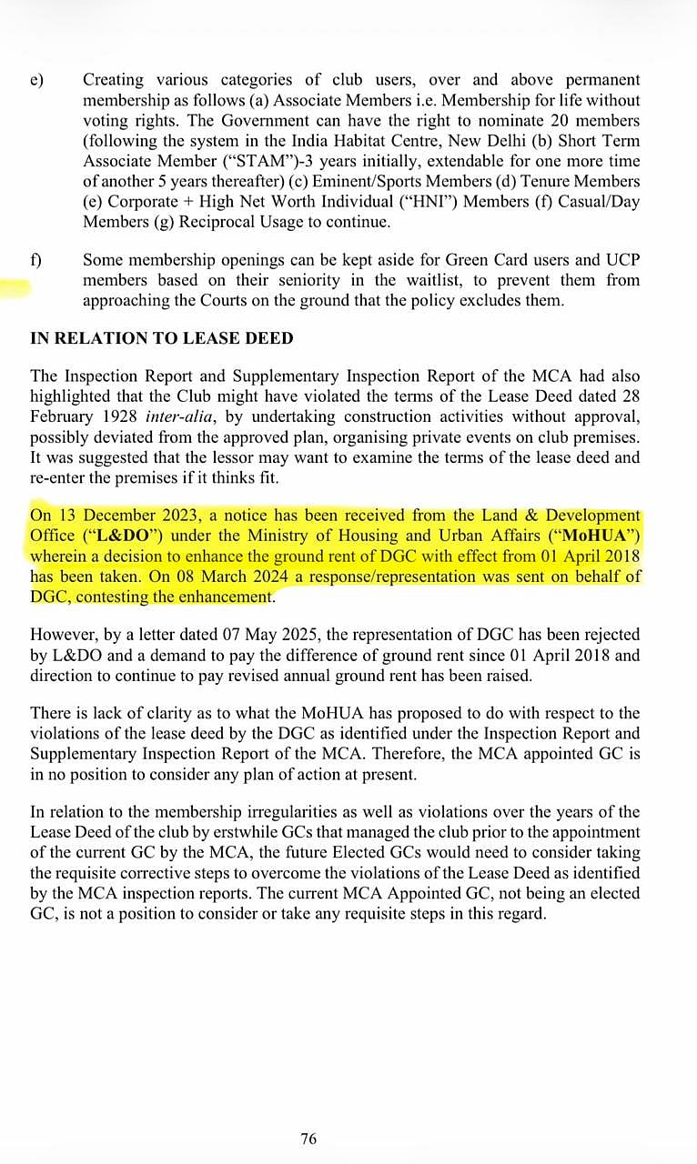 “Representation” to the L&DO opposing shock demand, according to the Way Forward report.
