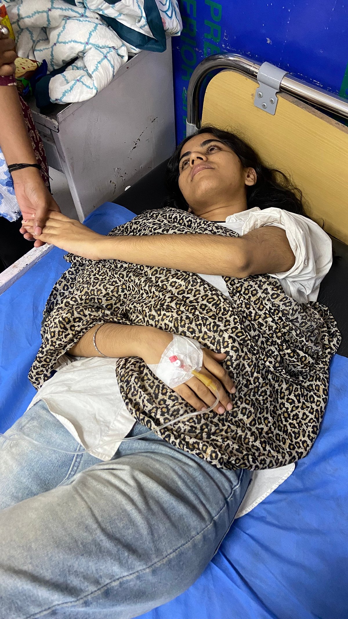 अस्पताल में भर्ती अल्फिया.