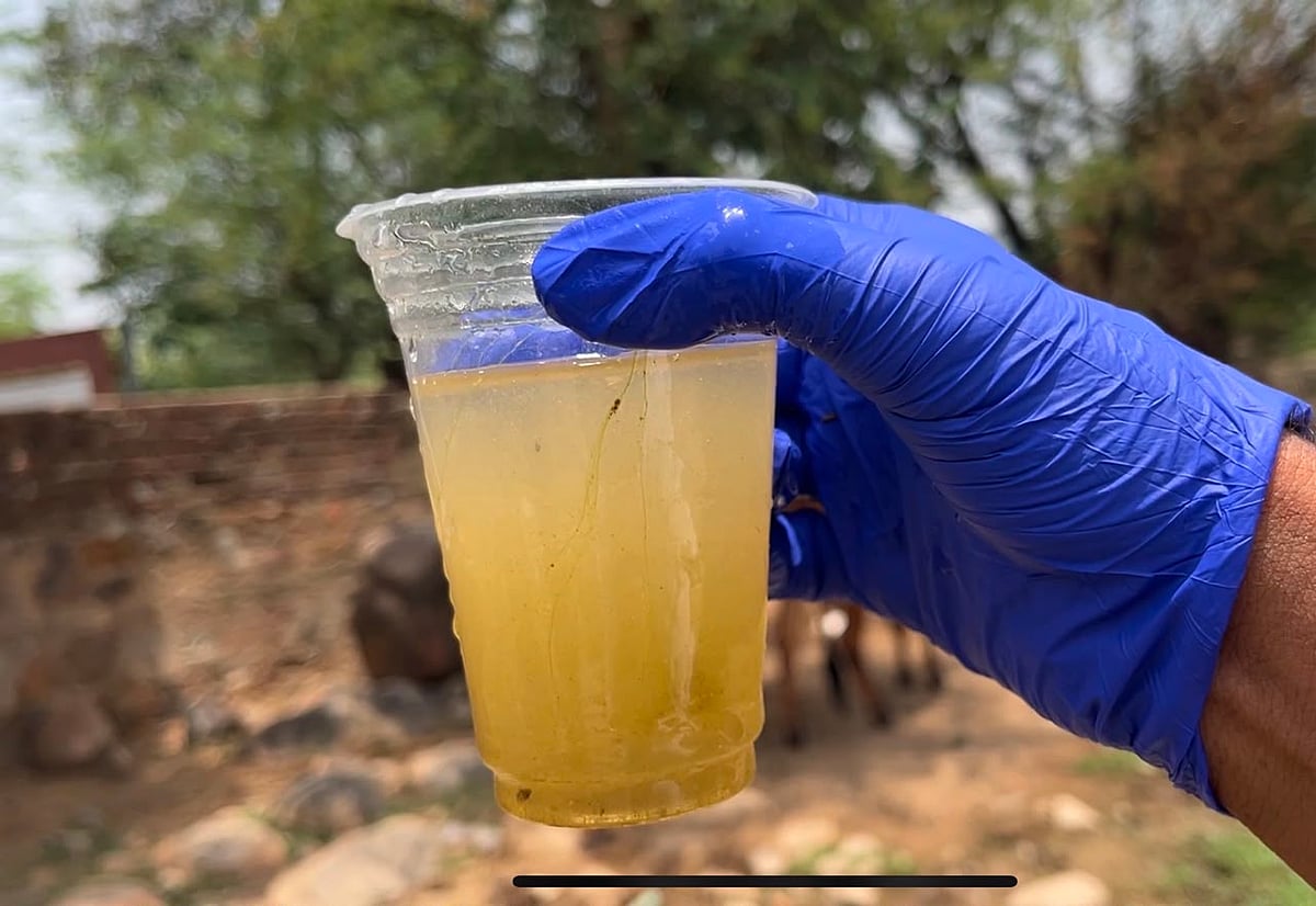 Groundwater sample in Bandhwari village