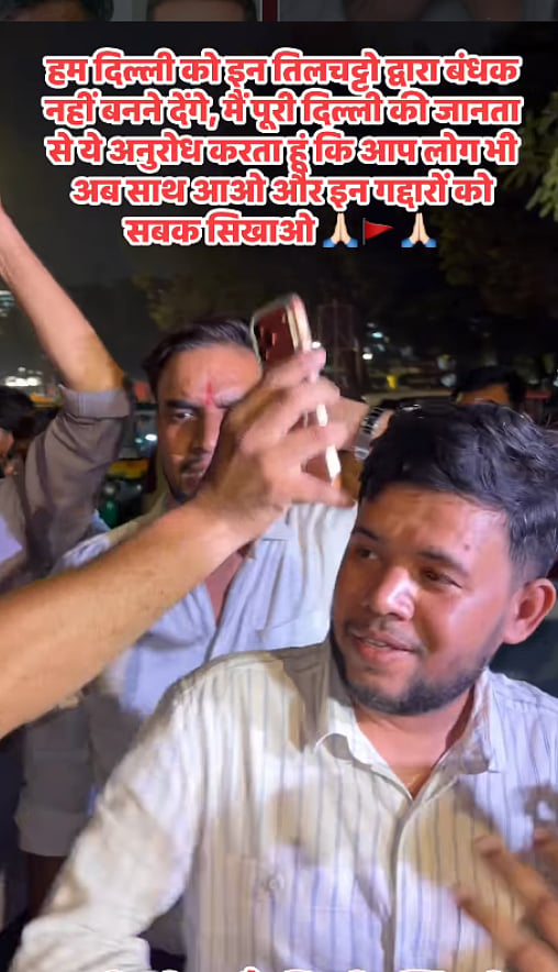 Jai Kishan Pandey with Indresh Dwivedi at Connaught Place.