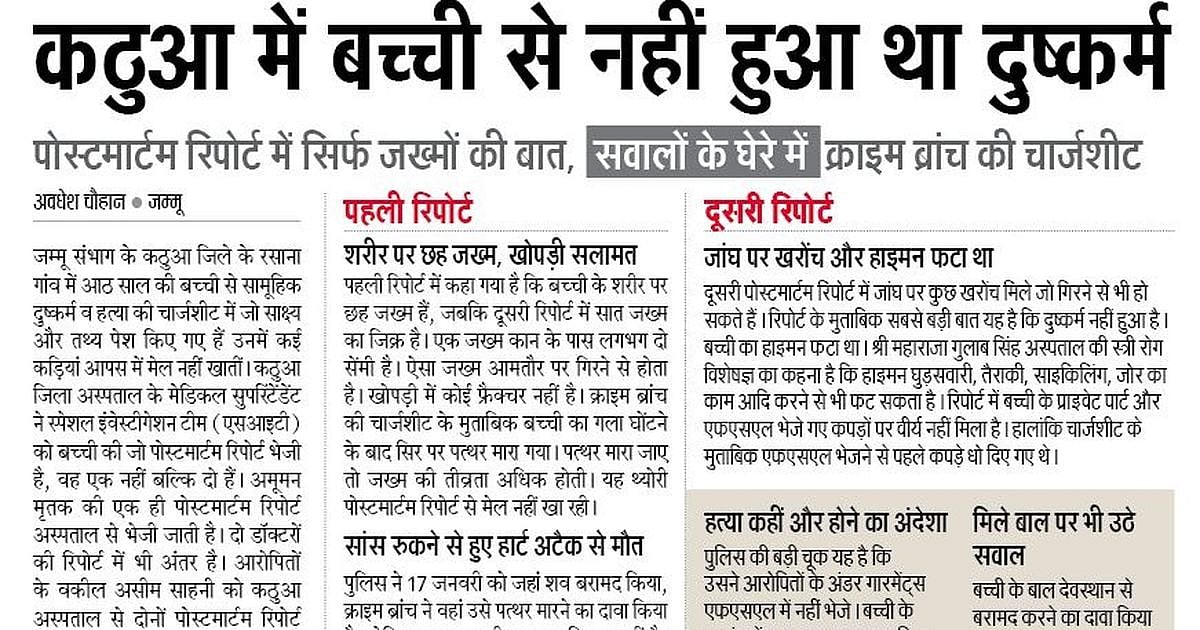 दैनिक जागरण में प्रकाशित ख़बर का स्क्रीनशॉट