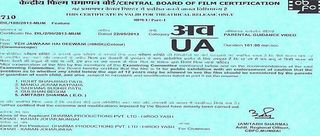 How is a film certified by the censor board?