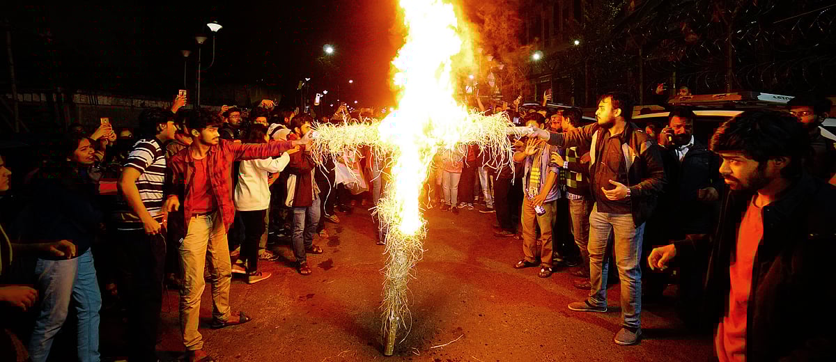 In pictures Torch rally in Kolkata against ‘fascist surgical strike
