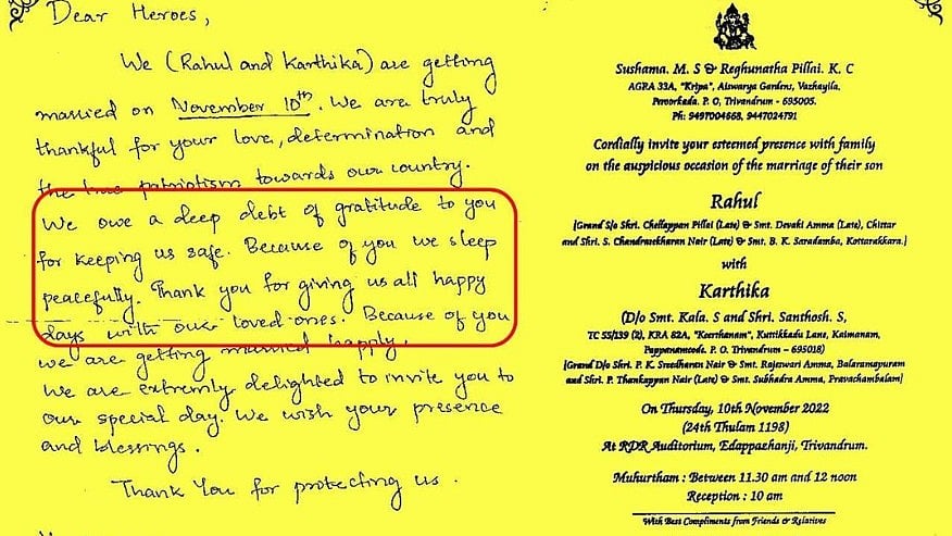 இந்திய ராணுவத்தை திருமணத்துக்கு அழைத்த தம்பதி - ராணுவம் வழங்கிய நெகிழ்ச்சி பதில்!