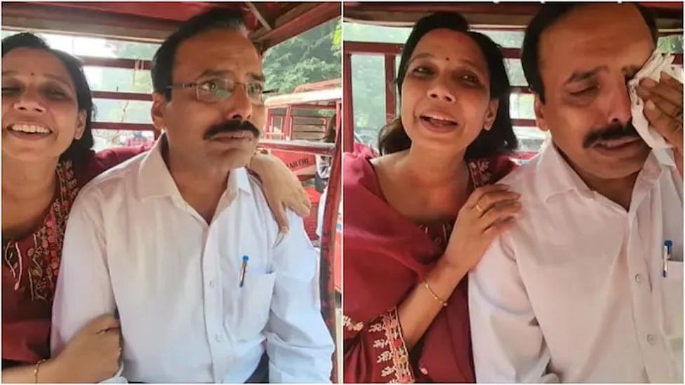 மகளை கல்லூரியில் சேர்க்கும் போது கதறி அழுத தந்தை - மனதை உருக்கும் வீடியோ!