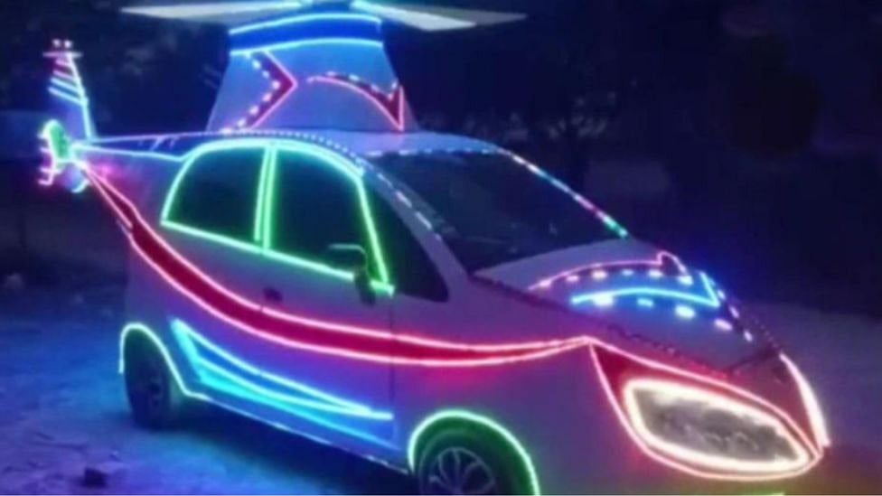 4 மாதங்கள், ரூ.3,00,000 செலவு: காரை ஹெலிகாப்ட்டராக மாற்றிய நபர் - எங்கே?