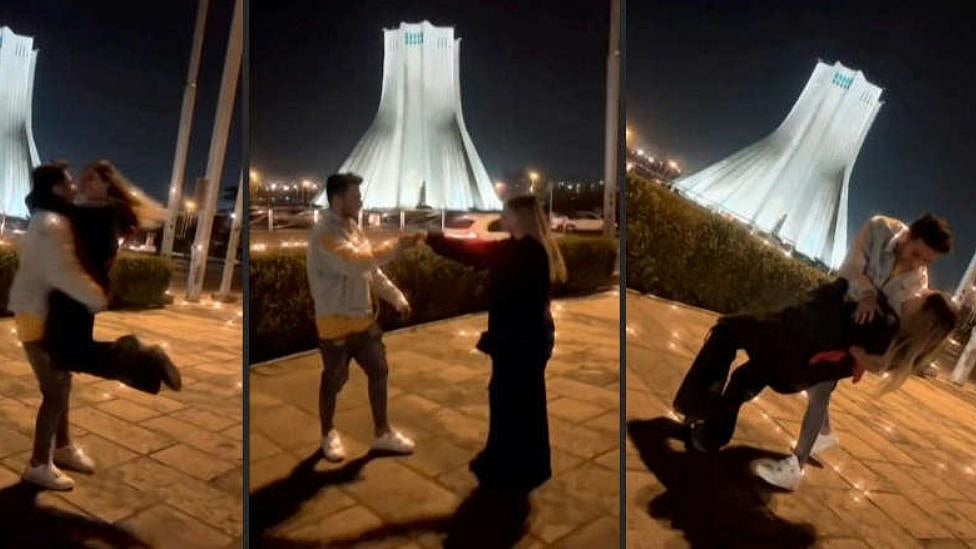 ஈரான்: நினைவுச்சின்னத்தின் முன் நடனமாடிய இளம் ஜோடி - 10 ஆண்டு சிறை தண்டனை! | Video