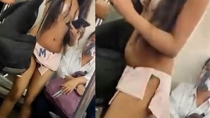 மெட்ரோவில் பிகினியுடன் பயணம் செய்த பெண் : வைரலான வீடியோ - என்ன சொல்கிறார் அவர்?