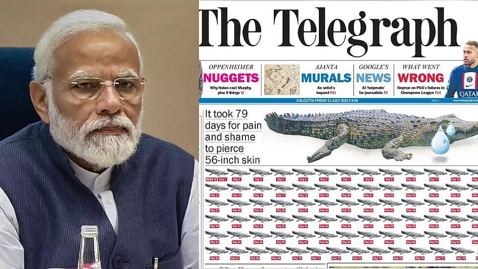 மணிப்பூர் : 79 நாட்களுக்கு பிறகு வாய் திறந்த பிரதமர் மோடி - செய்திதாள்கள் செய்த சம்பவம்!