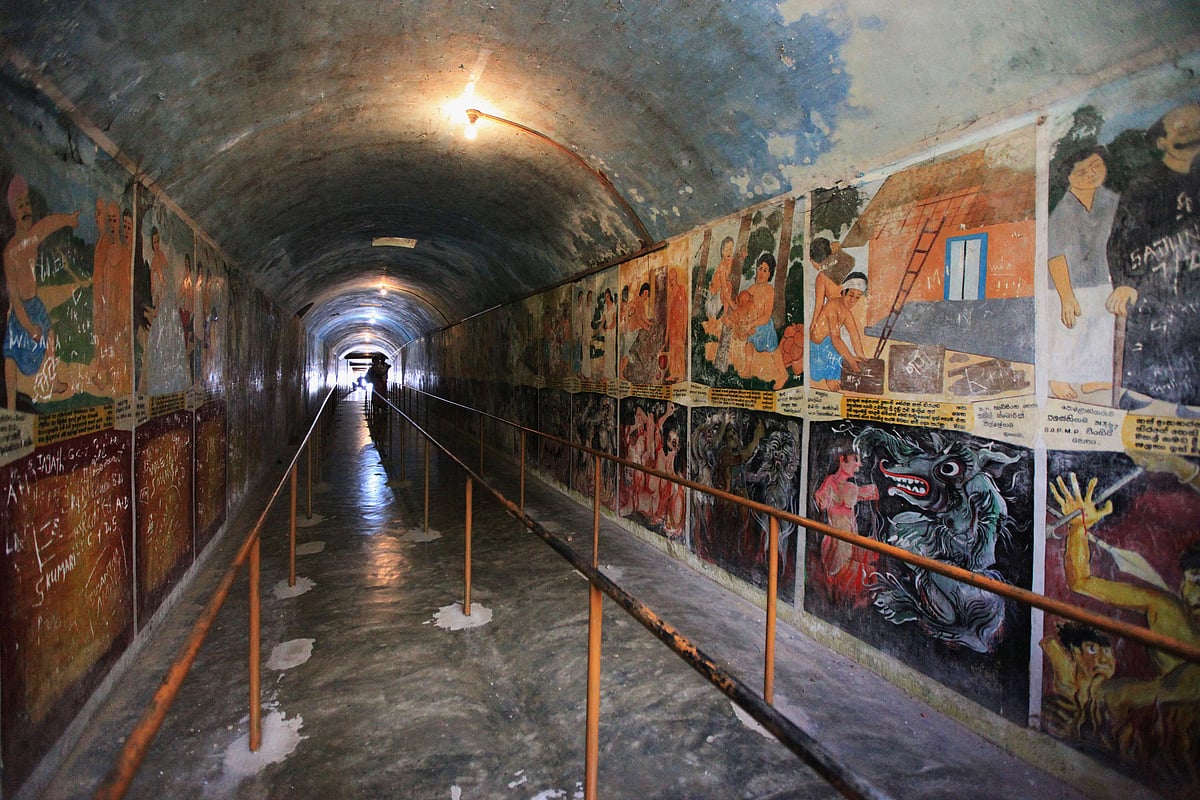 The tunnel of Hell, Wewurukannala Vihara near Dikwella, Sri Lanka
