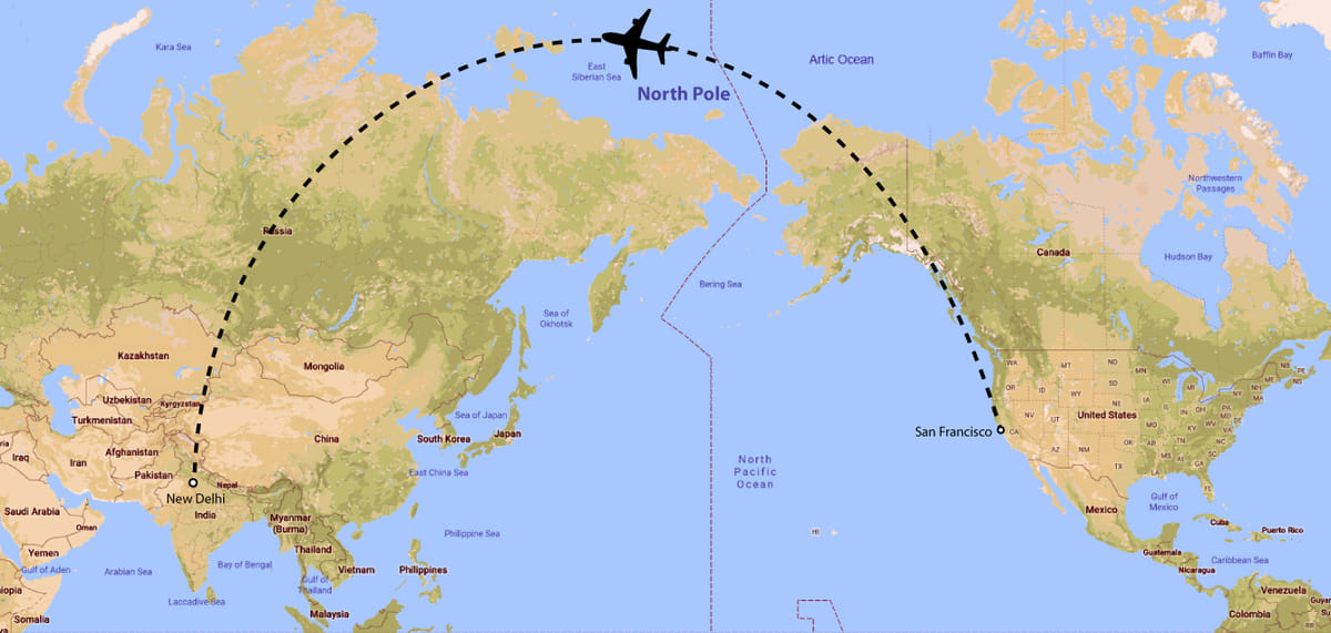 Air India Becomes First Indian Airline To Fly Over North Pole air-india-becomes-first-indian-airline-to-fly-over-north-pole