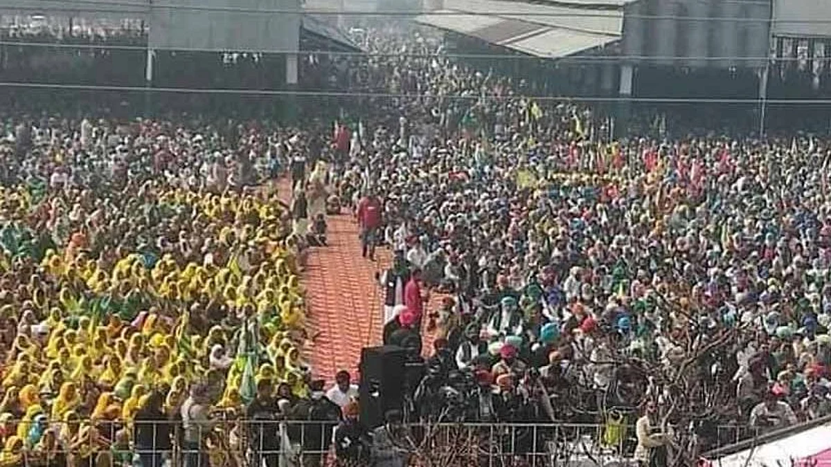 কৃষি আইন বাতিলের দাবীতে উত্তরপ্রদেশ, হরিয়ানার পর পাঞ্জাবের মহাপঞ্চায়েতে জনসমুদ্র