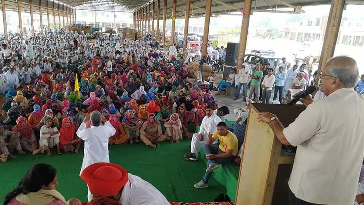 কেন্দ্রীয় কৃষি আইন বাতিলের দাবীতে কৃষক আন্দোলনের ১০৫ তম দিনে জিন্দ, বালিয়াতে মহাপঞ্চায়েত