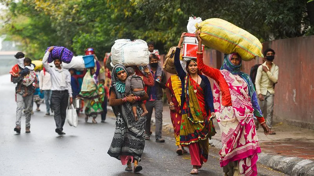 পরিযায়ী শ্রমিকদের দেওয়া মোদি সরকারের প্রতিশ্রুতি পালনের দাবিতে জমায়েত যন্তরমন্তরে