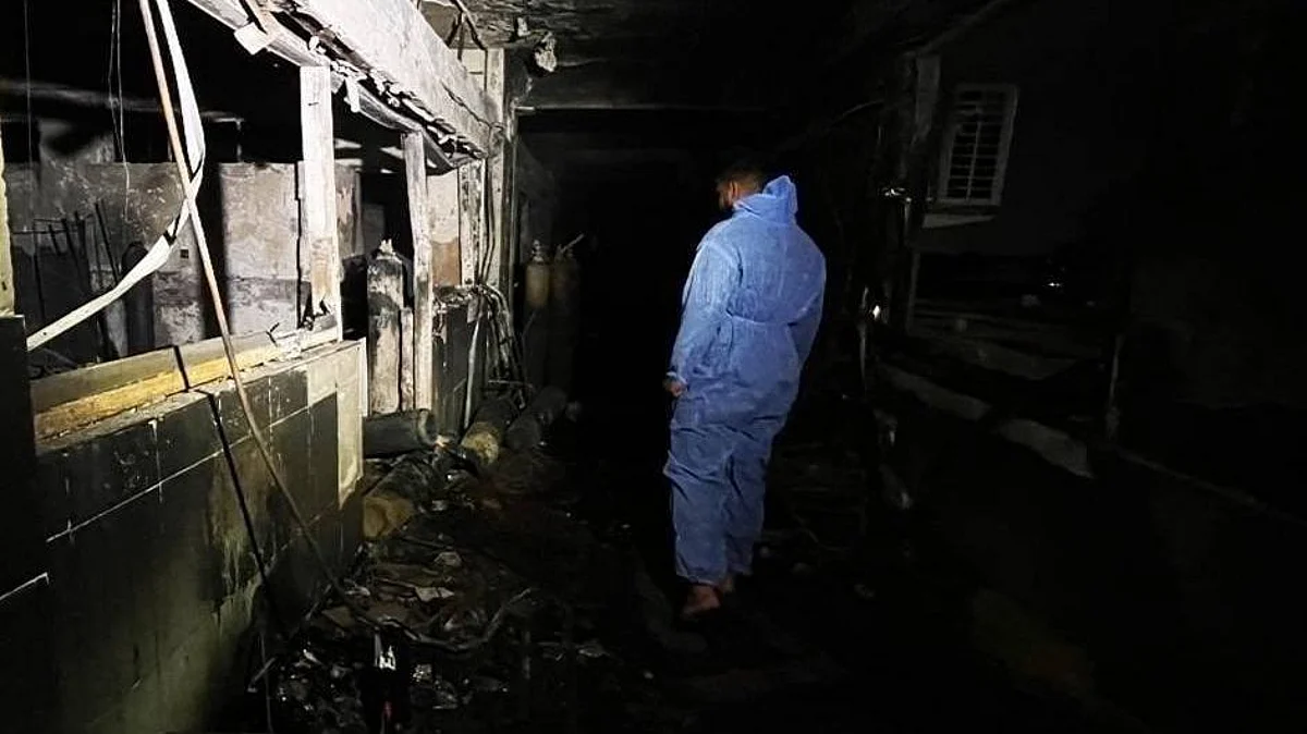ইরাক: বাগদাদের কোভিড হাসপাতালে ভয়াবহ আগুন, মৃত ৮২, আহত ১১০