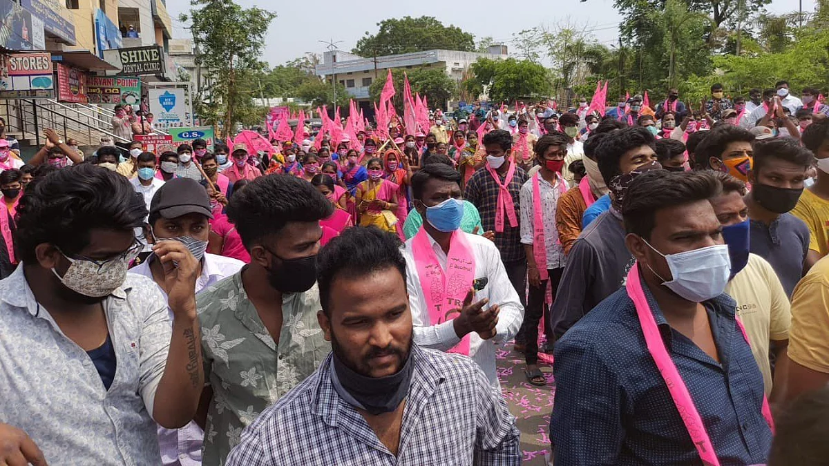 তেলেঙ্গানার টিআরএস-এর নির্বাচনী প্রচার