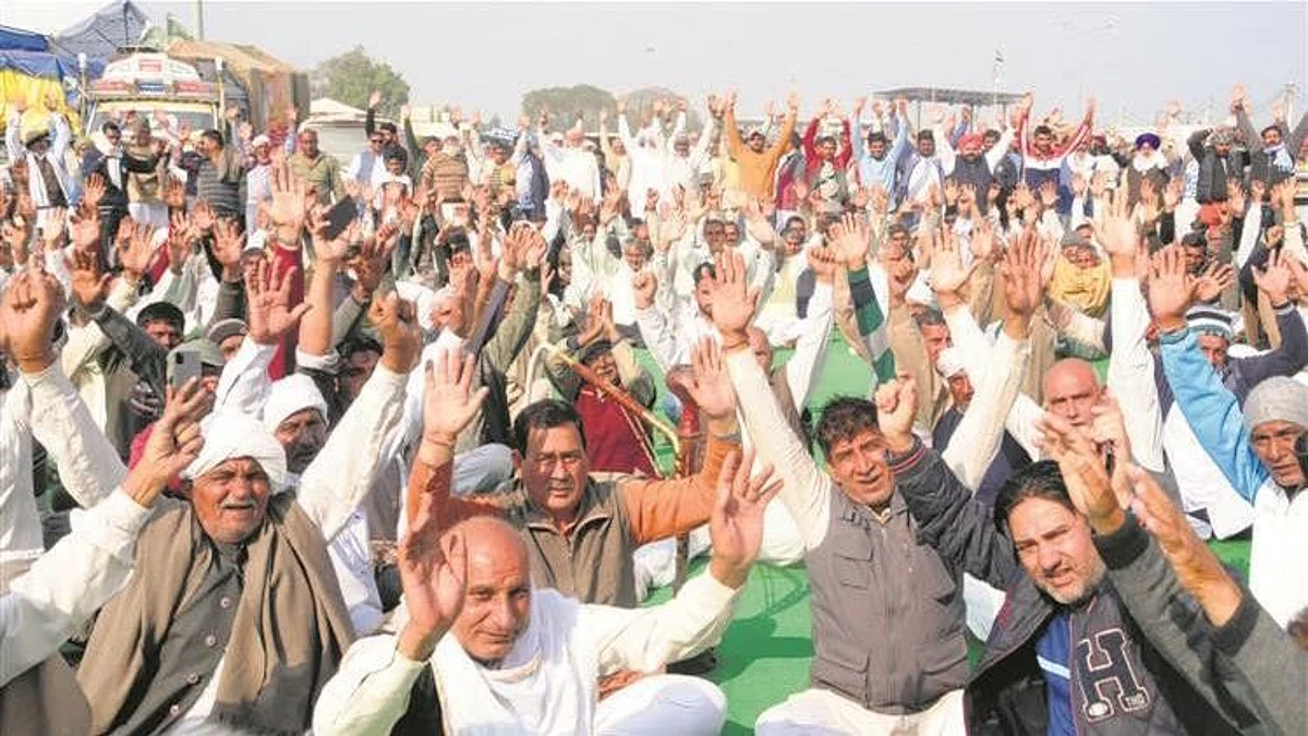 Farmers' Protest: তিন কৃষি আইন বাতিলের দাবীতে আন্দোলনের সাত মাস পূর্তি - দিল্লি সীমান্তে বিক্ষোভ