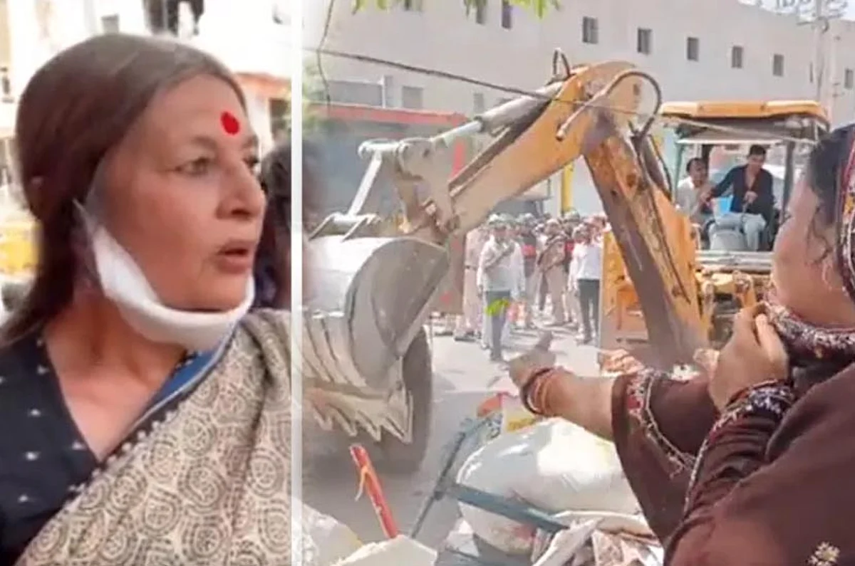 শীর্ষ আদালতের স্থগিতাদেশের কপি সহ জাহাঙ্গীরপুরিতে গিয়ে বুলডোজার থামালেন বৃন্দা কারাত