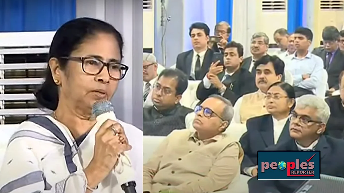 মুখ্যমন্ত্রীর সামনে বিচারপতি অভিজিৎ গঙ্গোপাধ্যায়