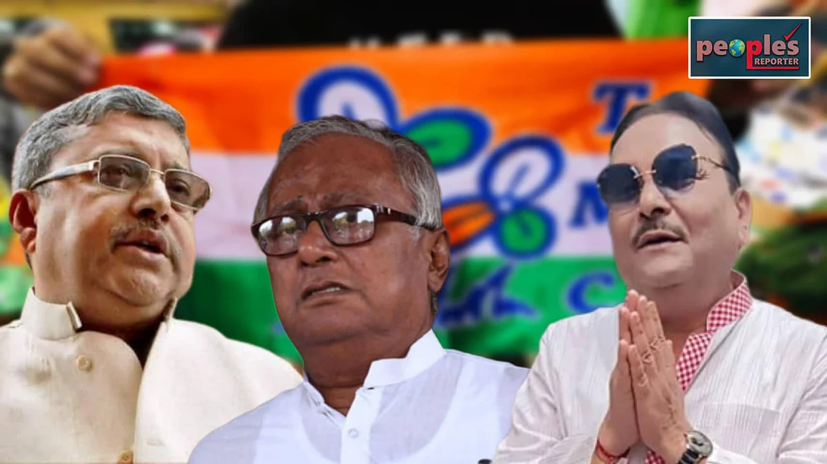 তৃণমূল সাংসদ কল্যাণ ব্যানার্জি, সৌগত রায় এবং বিধায়ক মদন মিত্র