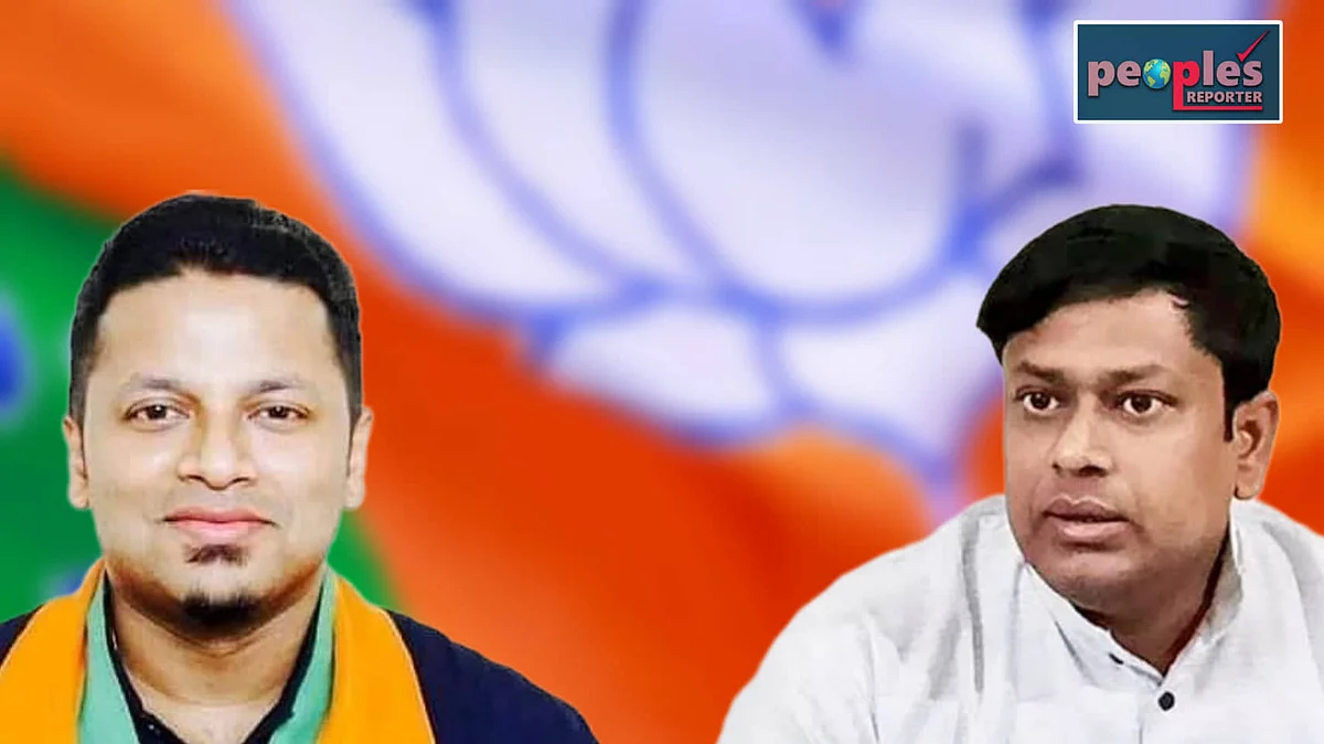 বিজেপি নেতা অনুপম হাজরা এবং সুকান্ত মজুমদার