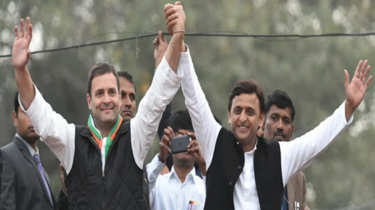রাহুল গান্ধীর সাথে অখিলেশ যাদব