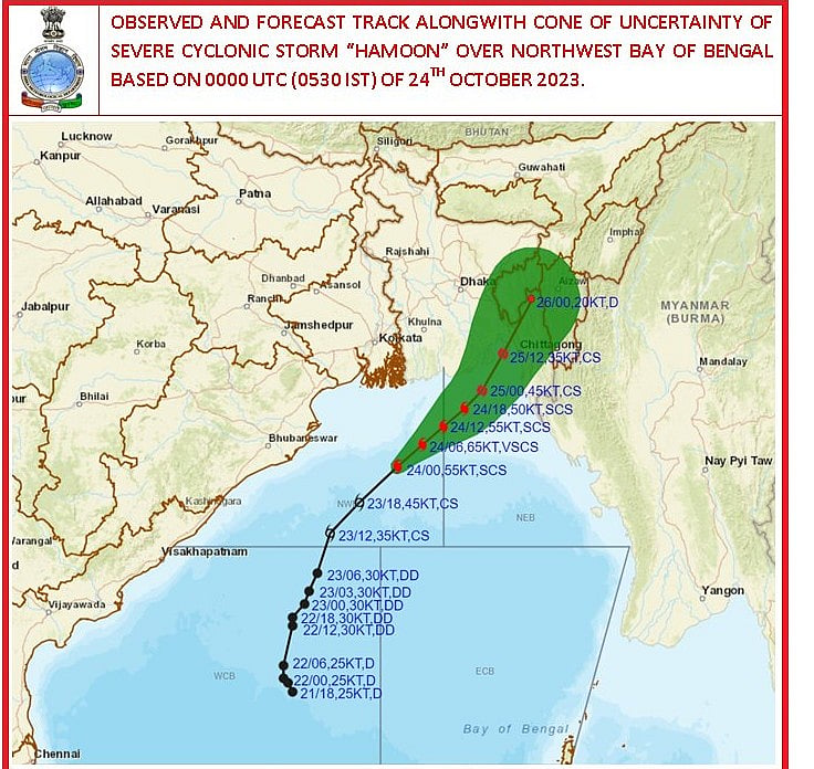 Cyclone Hamoon: ತೀವ್ರ ಸ್ವರೂಪ ತಾಳಿದ 'ಹಮೂನ್' ಚಂಡಮಾರುತ
