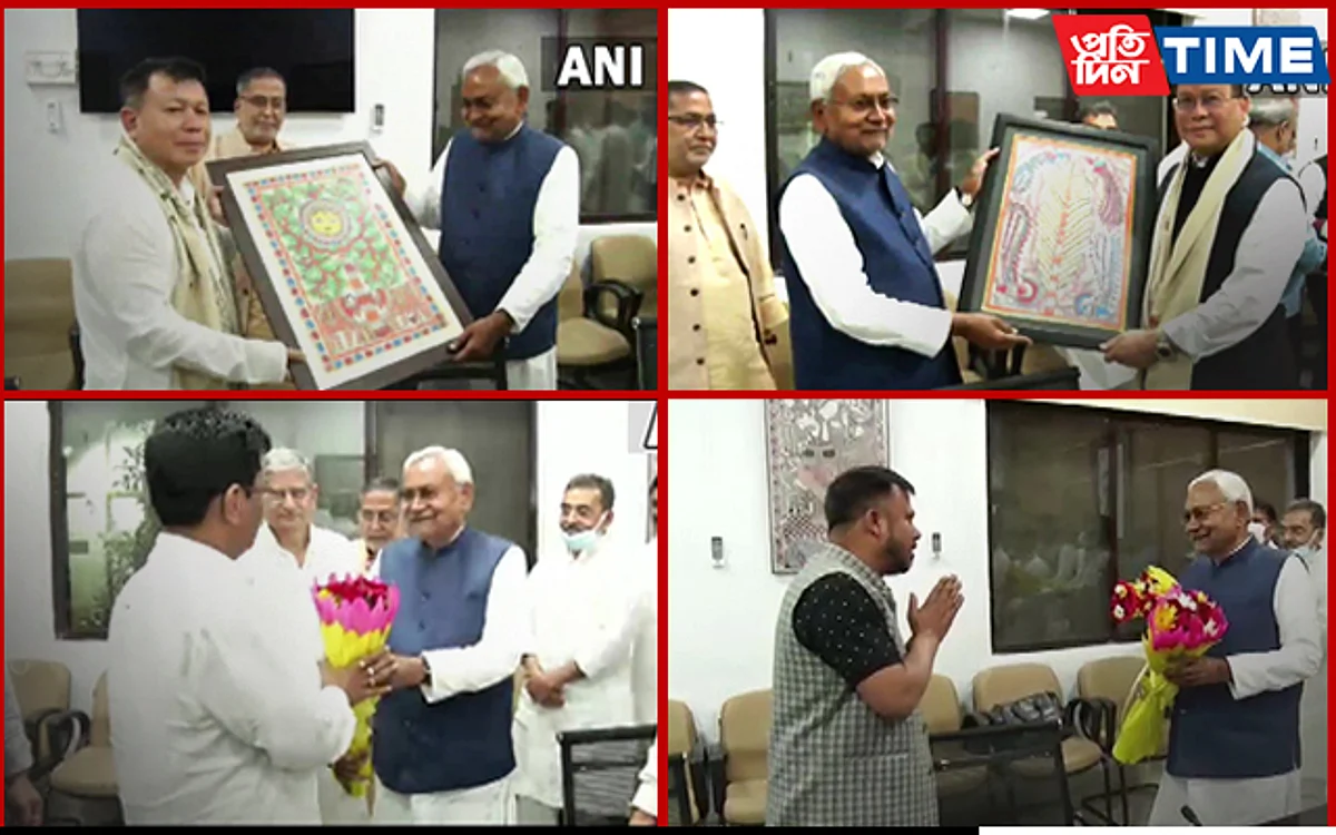 JD(U) MLAs of Manipur meet Bihar CM Nitish Kumar | Photo credit: ANI
