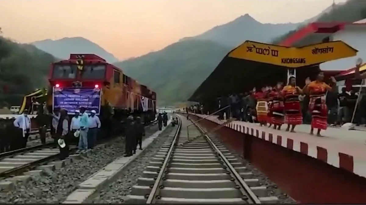First Passenger Train Engine Arrives in Manipur