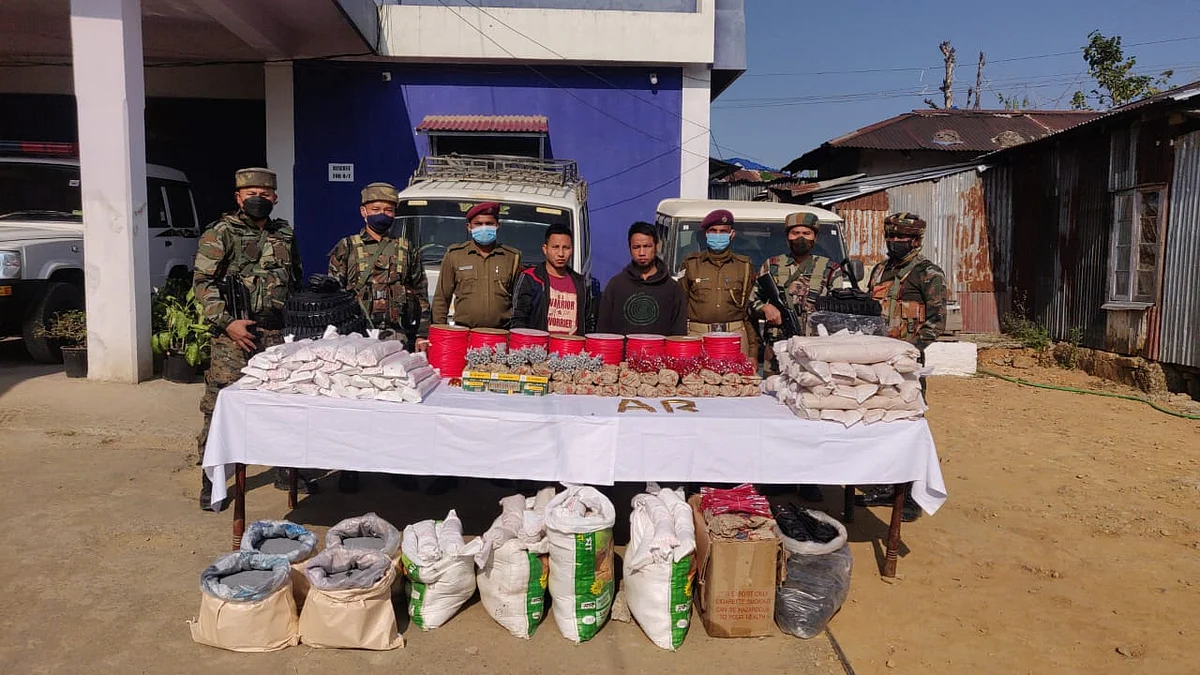 Huge Cache Of Explosives Seized In Mizoram, 2 Held