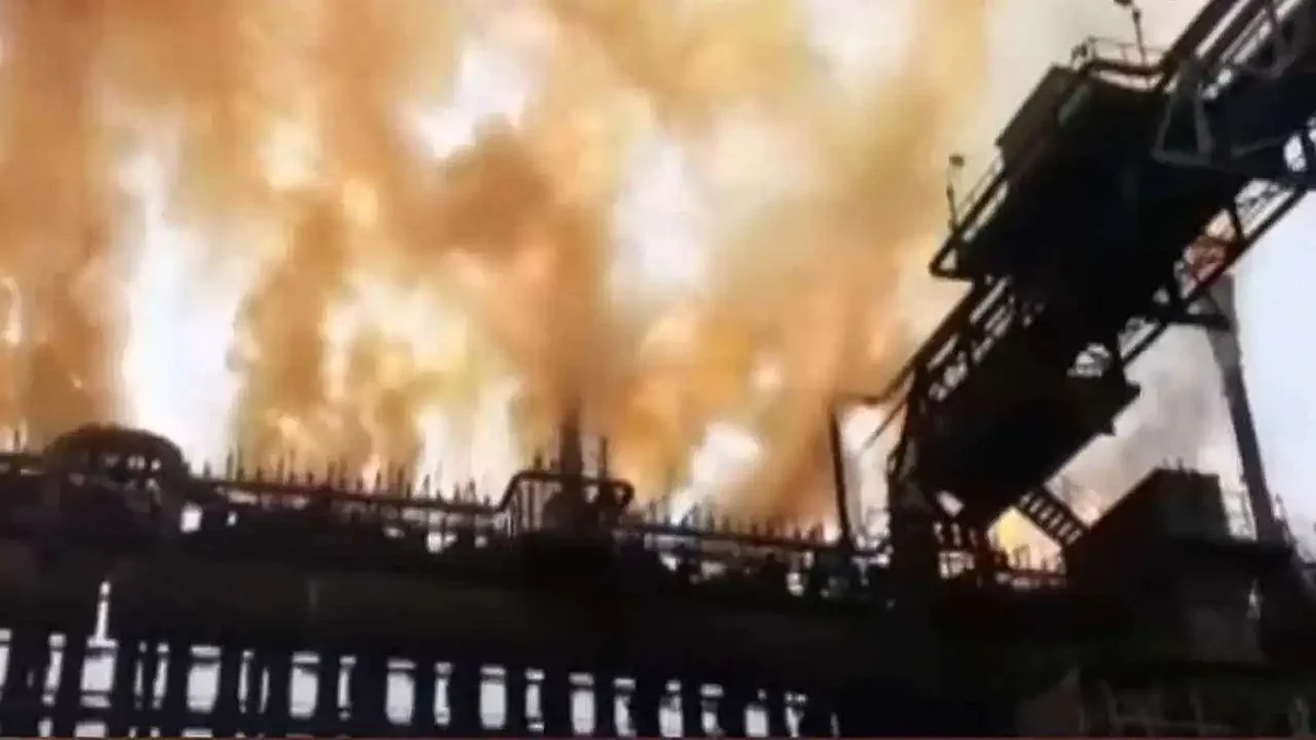 Massive Fire At Tata Steel Plant In Jamshedpur