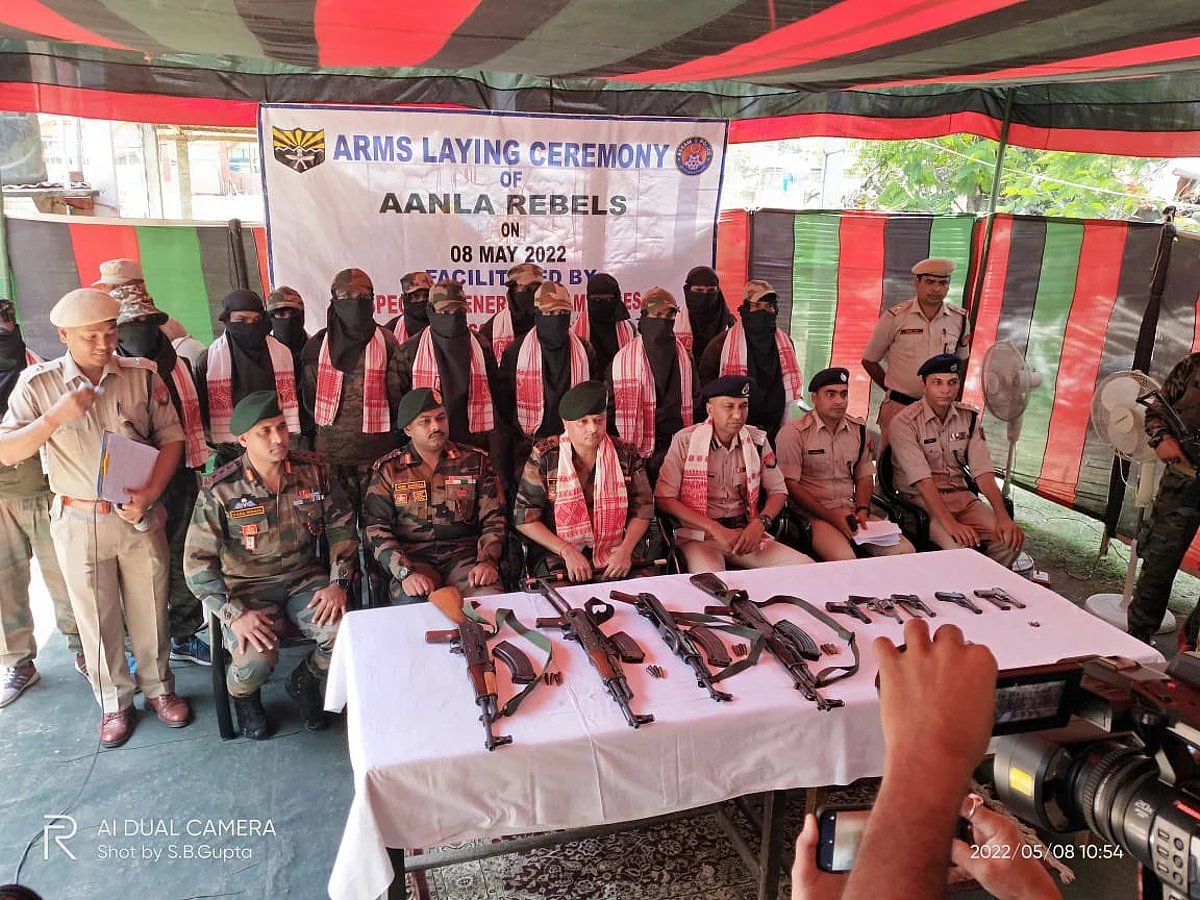 13 AANLA Cadres Lay Down Arms In Assam