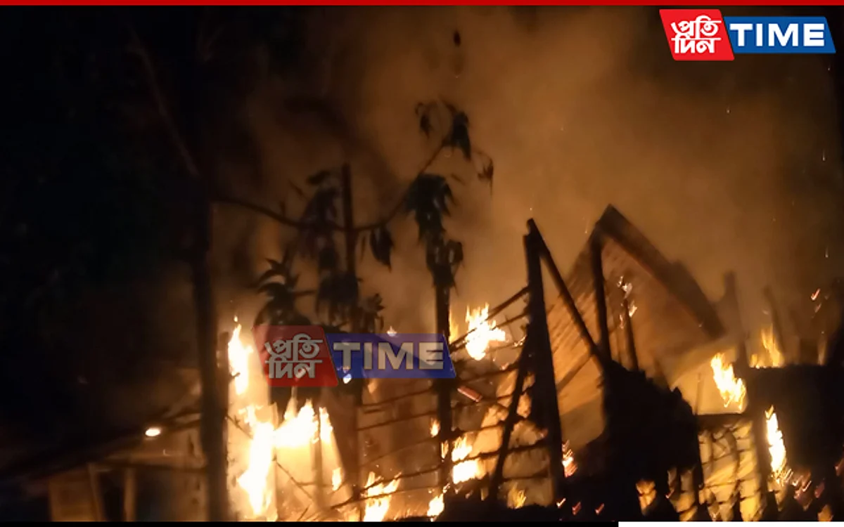Assam: Massive Fire Engulfs House in Nagaon