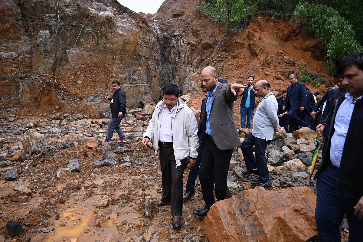 Meghalaya CM Conrad Sangma Takes Stock Of Damaged NH 6