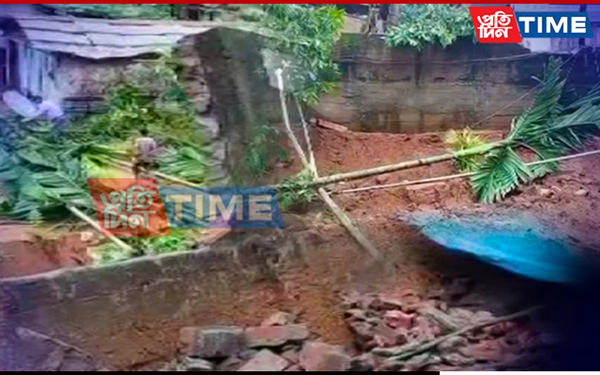 Landslide at Basistha in Guwahati