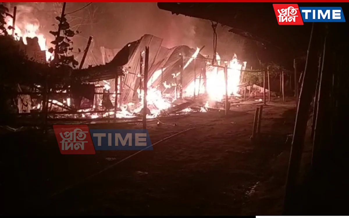 Assam: Three Houses Gutted In Massive Fire In Golaghat