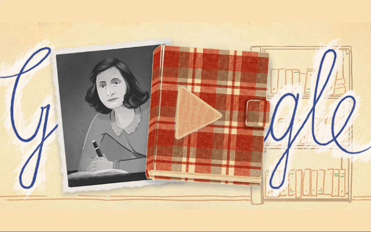 Google Doodle pays tribute to Anne Frank | Image: Screengrab from Google Doodle