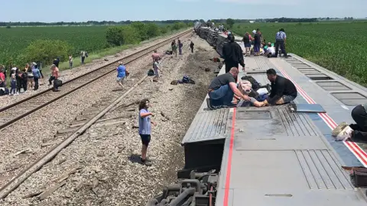 Amtrak train derails in Missouri